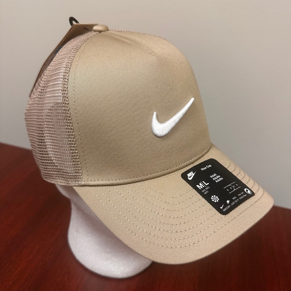 Nike Rise Cap Mesh Trucker Adult M/L Swoosh Activewear Training Adjustable NWT